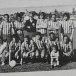 Em pé: Zé Mário, Bugrão, Roque, Chavalla, Santos e Nire. Agachados: Massagista, Lourival, Jorginho, Rotta, Kid e Chila.