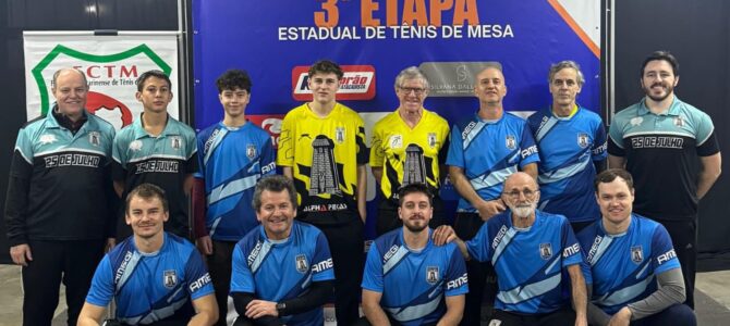 MESATENISTA DE PORTO UNIÃO CONQUISTAM SEIS MEDALHAS NA 3ª ETAPA ESTADUAL EM SÃO BENTO DO SUL.