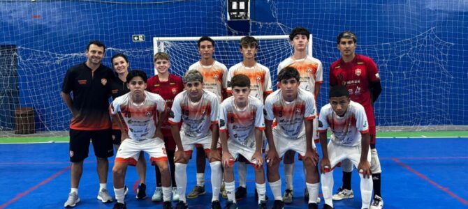 0 FUTURO CRQUE, DE UNIÃO DA VITÓRIA ESTÁ EM SÃO MATEUS DO SUL PELEANDO PELO CERTAME PARANAENSE DE FUTSAL SUB-16.